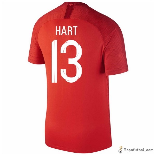 Camiseta Inglaterra Replica Segunda Ropa Hart 13 2018 Rojo